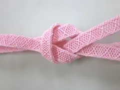 O未使用品 帯締め 夏物 手組 平組 薄ピンク■N80401-09