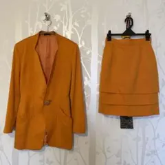 ピンキーアンドダイアン　オレンジ　金ボタン　スーツ　バブル　平野ノラ　90s