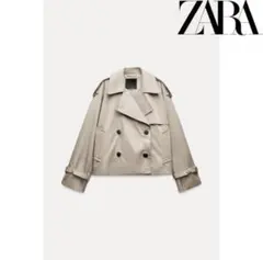 ZARA ベージュ ダブルブレスト トレンチコート 160/80A
