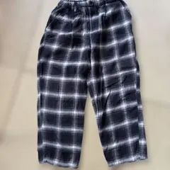 ブランシェス　黒白チェック柄ロングパンツ150