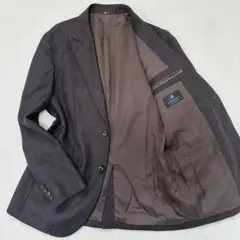 ランバンコレクション　テーラードジャケット　グレンチェック　ペイズリー　総柄　L
