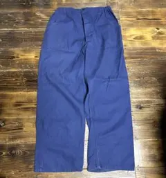 80s vintage イタリア製 4タック リネン チェック ワイドスラックス