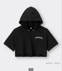 GIRLSクロップドロゴスウェットパーカ(5分袖)JRのサムネイル