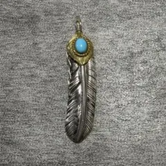 TADY&KING タディアンドキング 金縄ターコイズ フェザー Lサイズ