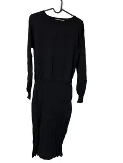 MOUSSY ブラック ロングニットワンピース