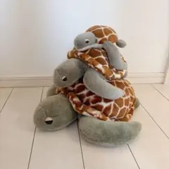 吉徳　ぬいぐるみ　ウミガメの親子　海ガメ　カメ　レトロ 3体セット 吉徳 ぬいぐるみ ウミガメの親子 海ガメ カメ レトロ 3体セット - メルカリ