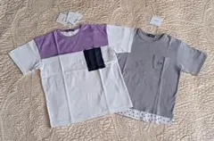 新品タグ付 BeBe 半袖 ポケット Tシャツ 140 2枚セットのサムネイル