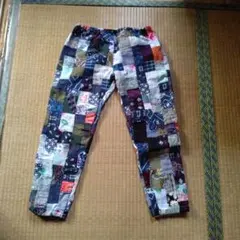 ハンドメイドパッチワークデザイン カジュアルパンツ