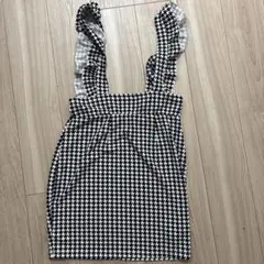 期間限定！SHEIN ハウンドトゥース ノースリーブワンピース 0XL