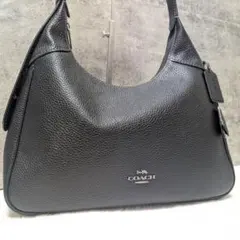 極美品 COACH エラ ショルダー バッグ　黒　ブラック