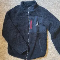Jordan 黒いフリースジャケット 147-163cm
