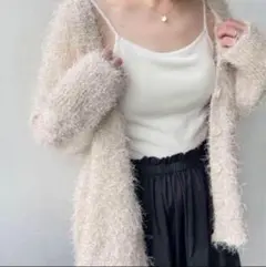 LOWRYSFARM ラメシャギーカーディガン