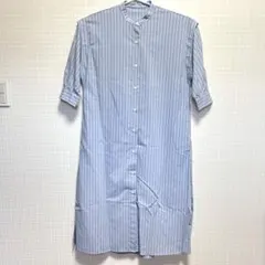 【美品】GLOBAL WORK ストライプ　シャツワンピース　フリーサイズのサムネイル