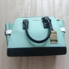 【美品】&chouette ハンドバッグ　ミントグリーン