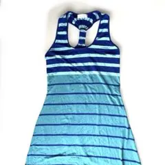 Calvin Klein ストライプ ノースリーブ ロングワンピース