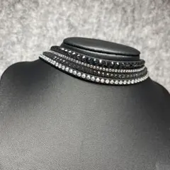 【美品】【2way】SWAROVSKI ラインストーン チョーカー/ブレスレット