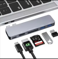 コード無し6in1 USB-C ハブ