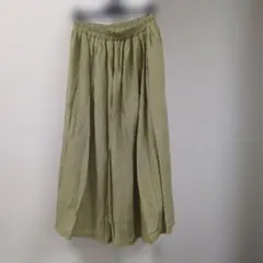earth music&ecologyオリーブグリーン フレアスカート ロング