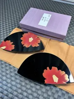 輪島塗　榎木啓作　菓子皿2枚セット