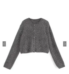 ラメシャギーニットショート丈カーディガン［an1634］