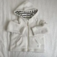 プチバトー　パーカー　白　104