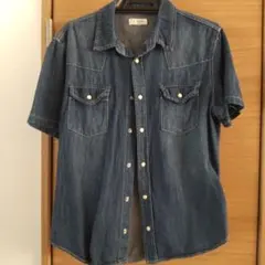 A-Clothing M ダークブルー デニムシャツ