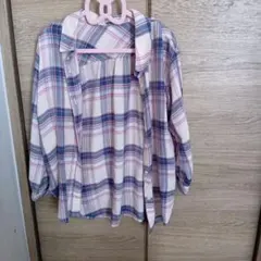 BAY FLOW120キッズ　チェックロングシャツ