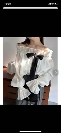 snidel オフショルダーブラウス