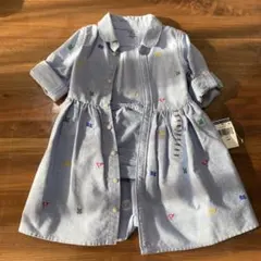 新品 ラルフローレン 水色刺繍入りワンピースとブルマセット
