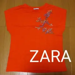 ZARA ザラ レディース 刺繍装飾 オレンジ チュニック
