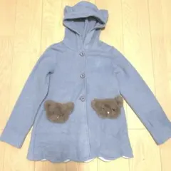 mezzo piano アニマルポケットスカラップコーディガン 140