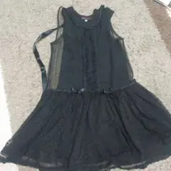 ブラックノースリーブワンピース 130