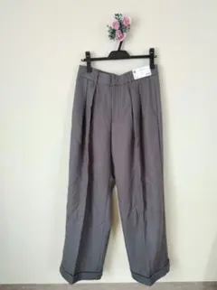 GU インタックワイドパンツ XL　グレー