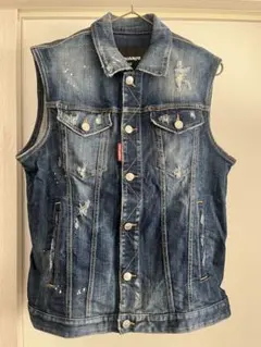 DSQUARED2 デニムベスト ダメージ加工 46 DSQUARED2 デニムベスト ダメージ加工 46 - メルカリ