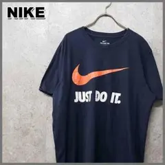 古着 NIKE ナイキ JUST DO IT 希少 Tシャツ ネイビー L