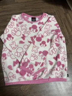 ミニーピンク フリース トレーナー キャラクター柄