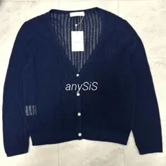 【新品タグ付き】 anySiS エニィスィス ビジュー付きカーディガン ボレロ