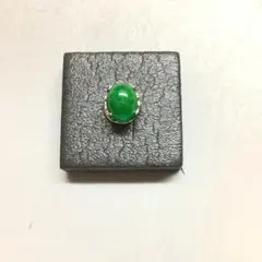 N16 ネクタイピン タイピン シルバー刻印 翡翠 グリーン 遺品整理