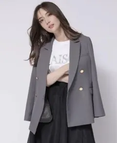 グレー テーラードジャケット