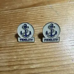 FIDELITY ピンバッジ 2個セット アンカーロゴ
