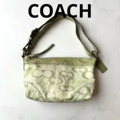 COACH Signature Shoulder Bag Green Y2K