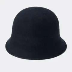 ウールブレンドハット　黒
