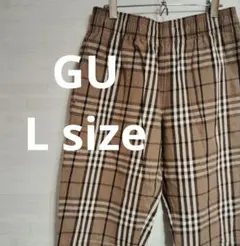 GU ジーユー カジュアルパンツ 長ズボン パンツ Lサイズ チェック柄