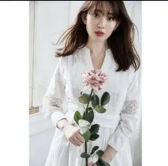 herlipto Belted embroidered cotton dress