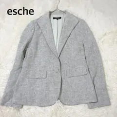 esche エッシュ テーラードジャケット ツイード XL 大きいサイズ 上品のサムネイル