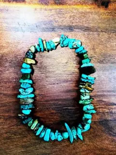 天然ターコイズ石ハワイアンジュエリーブレスレット