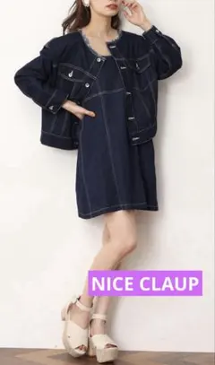 NICE CLAUP ノースリーブ ミニワンピースのサムネイル