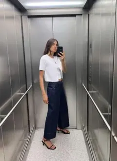 ZARA プレーンニット クロップドカーディガン Sサイズ