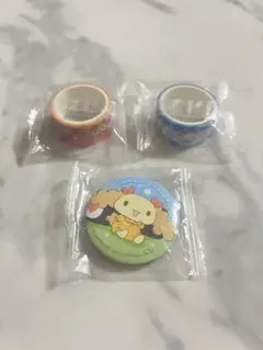 シナモロール くら寿司コラボ 缶バッジ マスキングテープ セット