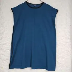 PART2 JUNKO SHIMADA 青いノースリーブチュニック ゆったりXLのサムネイル